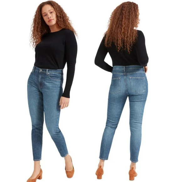 Everlane High Rise Medium Wash Jeans Blue Size 30R - Picture 9 of 9